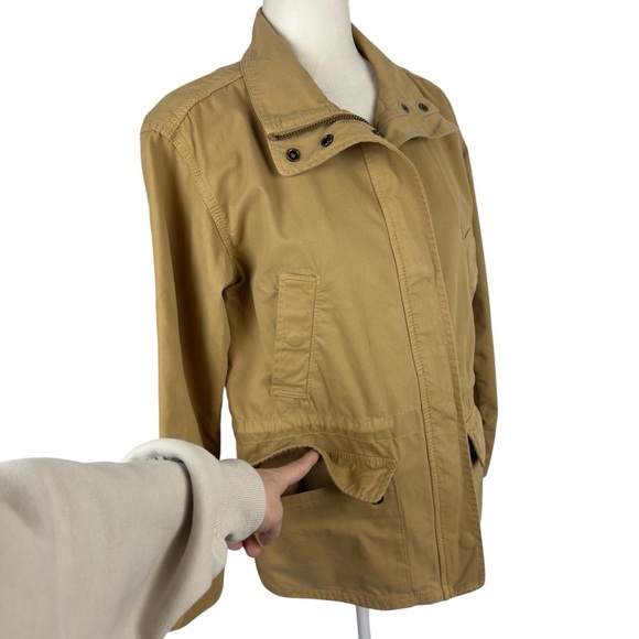 Madewell Prospect Jacket Utility Canvas Full Zip in Dark Sahara Neutral Size XXS - Picture 7 of 16